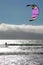 Kitesurfer in backlight