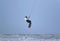 Kitesurfer jumping