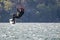 Kitesurfer on lake Como