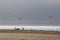 Kitesurfers on Saunton Sands beach