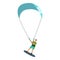 Kitesurfing adventure icon cartoon vector. Dynamic beach air