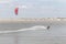 Kitesurfing at Cassino beach