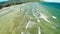 Kitesurfing on the coast of the Philippines. Aerial views.