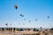 Kitesurfing Kiteboarding on Lake Michigan Beach