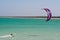 Kitesurfing in the lagoon