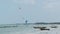Kitesurfing on the Tropical Beach of Paje, Zanzibar