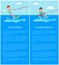 Kitesurfing and Wakeboarding Vector Illustrations