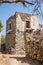 Kithira Kastro of Milopotamos Kato Chora Ionian islands Greece. Venetian castle at Kythera. Vertical