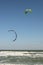 Kiting on the sea waves as a sport and recreation