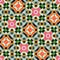 Kitsch pattern geometric retro design in seamless background. Trendy modern boho geo in vibrant colorful graphic