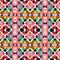 Kitsch pattern geometric retro design in seamless background. Trendy modern boho geo in vibrant colorful graphic