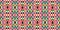 Kitsch pattern geometric retro design in seamless border background. Trendy modern boho geo in vibrant colorful graphic