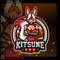 Kitsune girls mascot. esport logo design