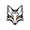 Kitsune Logo of Fox face clip art