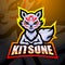 Kitsune mascot esport logo design