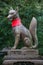 Kitsune sculpture at Fushimi Inari-taisha shrine in Kyoto