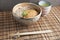 Kitsune soba, Japanese buckwheat noodles with marinated, fried tofu