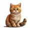 Kitten Cuteness: Adorable Cat Illustration, Isolated on White background - Generative AI