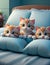 Kitten Dream scape - Kittens Relaxing in a Dreamy Bed of Pillows - Generated using AI Technology