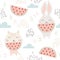 Kitty and bunny seamless pattern