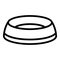 Kitty food dish icon, outline style