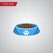 Kitty Food Flat Icon. Cat Eating Vector Element Can Be Used For Cat, Food, Bowl Design Concept.