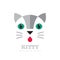 Kitty - vector logo concept illustration. Cat creative graphic sign. Design element.