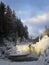 Kivach waterfall in the winter, Karelia, Northern Russia.