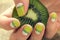 Kiwi art manicure