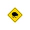 Kiwi bird road sign icon vector logo