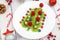 Kiwi Christmas tree - fun food idea for kids party or breakfast