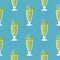 Kiwi Cocktail. Seamless Vector Patterns