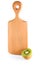 Kiwi with cutting board