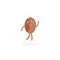 Kiwi fruit smiles. Cute cartoon emoticons. Emoji icons