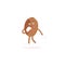 Kiwi fruit smiles. Cute cartoon emoticons. Emoji icons
