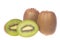 Kiwi Fruits Macro Isolated