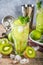 Kiwi Lime Mojito cocktail