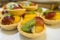 Kiwi, mango, grape delicious dessert fruit tart pastry