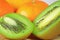 Kiwi Orange Fruit Background