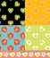 Kiwi,orange,strawberry,Apple.Set of Fruit seamless pattern