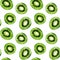 Kiwi pattern, seamless vector background, tropical fruits