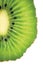 Kiwi Slice Cut Texture, Detailed Macro Closeup, Isolated Vertical Copy Space