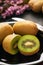 Kiwifruit served on plate