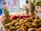 kiwis and ananas at the open market