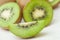 Kiwis isolated closeup