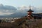 Kiyomizu temple, famous landmark and tourist attraction in Kyoto, Japan