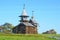 Kizhi, Karelia, Russia. The chapel of the Archangel Michael on the bank of Onega lake in summer