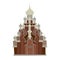 Kizhi wooden Church vector illustration. Travel to Russia concept art cartoon style.