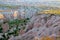 Kizilcukur Valley. Cappadocia valleys at sunset. Cappadocia background photo.