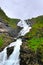 Kjosfossen Falls cascading waterfall Myrdal Norway